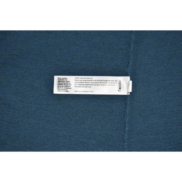 A6 Auth EILEEN FISHER Blue Merino Wool Straight Long Cardigan Sweater Size S - Picture 5 of 6